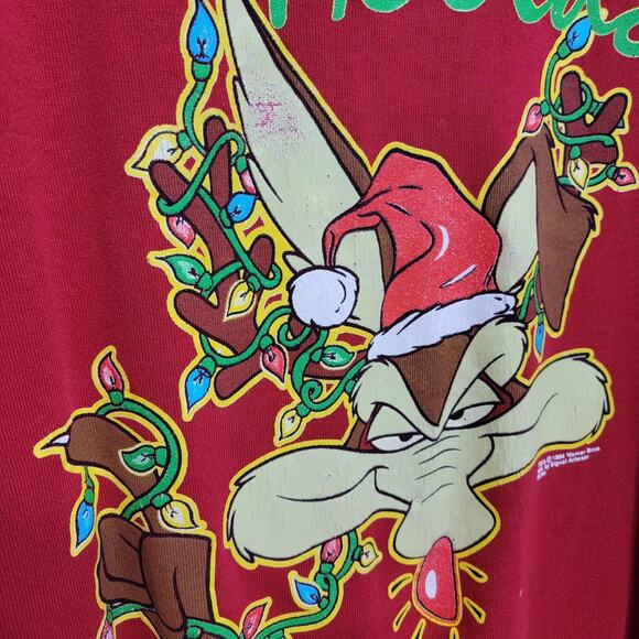 Authentic Vintage Wiley Coyote Christmas Sweatshirt - Picture 6 of 10